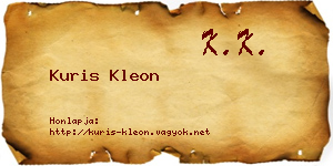 Kuris Kleon névjegykártya